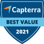 Capterra badge best value 2021